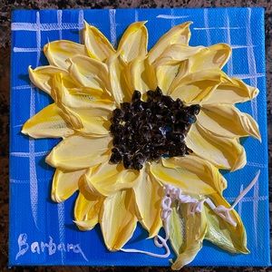 “Sunflower Cheer” hand painted wall art
